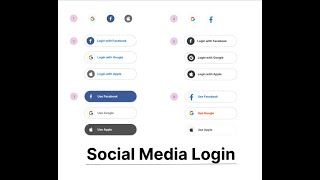 Designing Social Media Login Buttons  | UI-UX Design. Actualización
