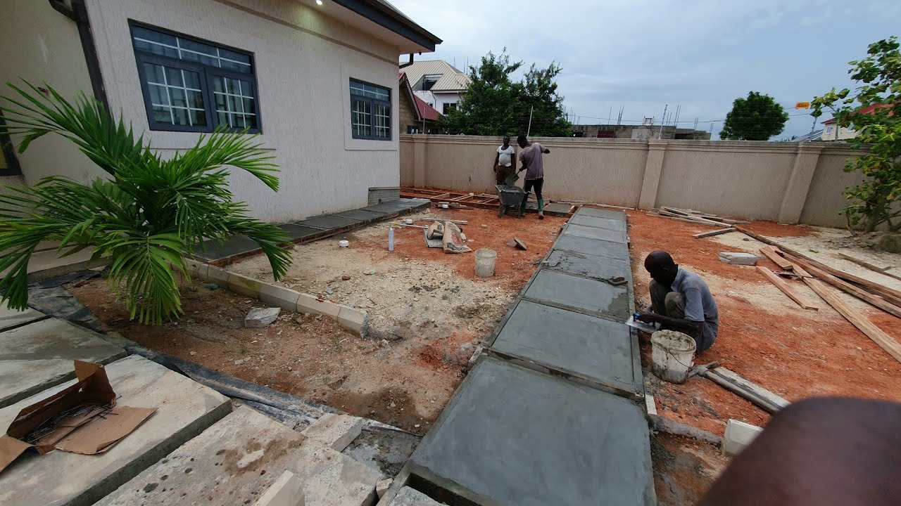 PT2 Building In Ghana || THE LANDSCAPING DESIGN - YouTube