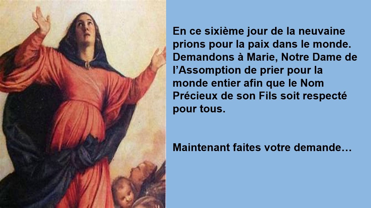 Neuvaine a Notre Dame de l'Assomption Sixieme Jour 11 Aout YouTube