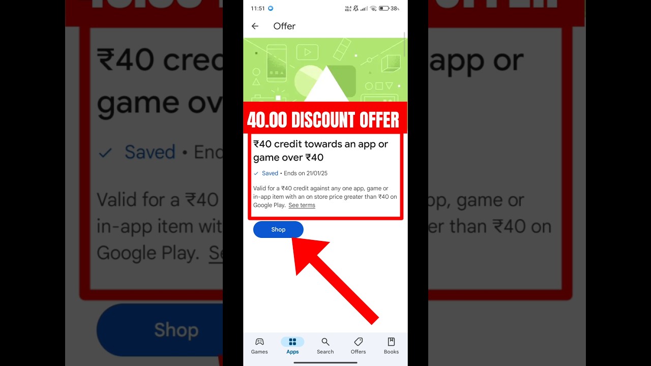 ₹40 Discount On Play Store | Google Play Store Offer | Play Store Offer