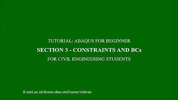 Abaqus Tutorial 3 - Constraints and Boundary Conditions