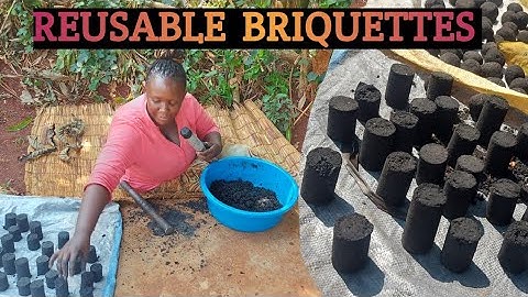 HOW TO MAKE STRONG REUSABLE BRIQUETTES WITH FLOUR _BEST HOMEMADE BRIQUETTES. #briquettes #easy
