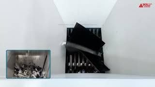 Double Shaft Shredder Crushing Waste Computer Monitors | E-Waste Recycling Plant Test