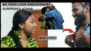 I surprised my wife with Tattoo| She got emotional \& cried| Surprise for aniversary| Happy moments|