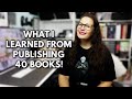 What I've learned from self-publishing 40 books!