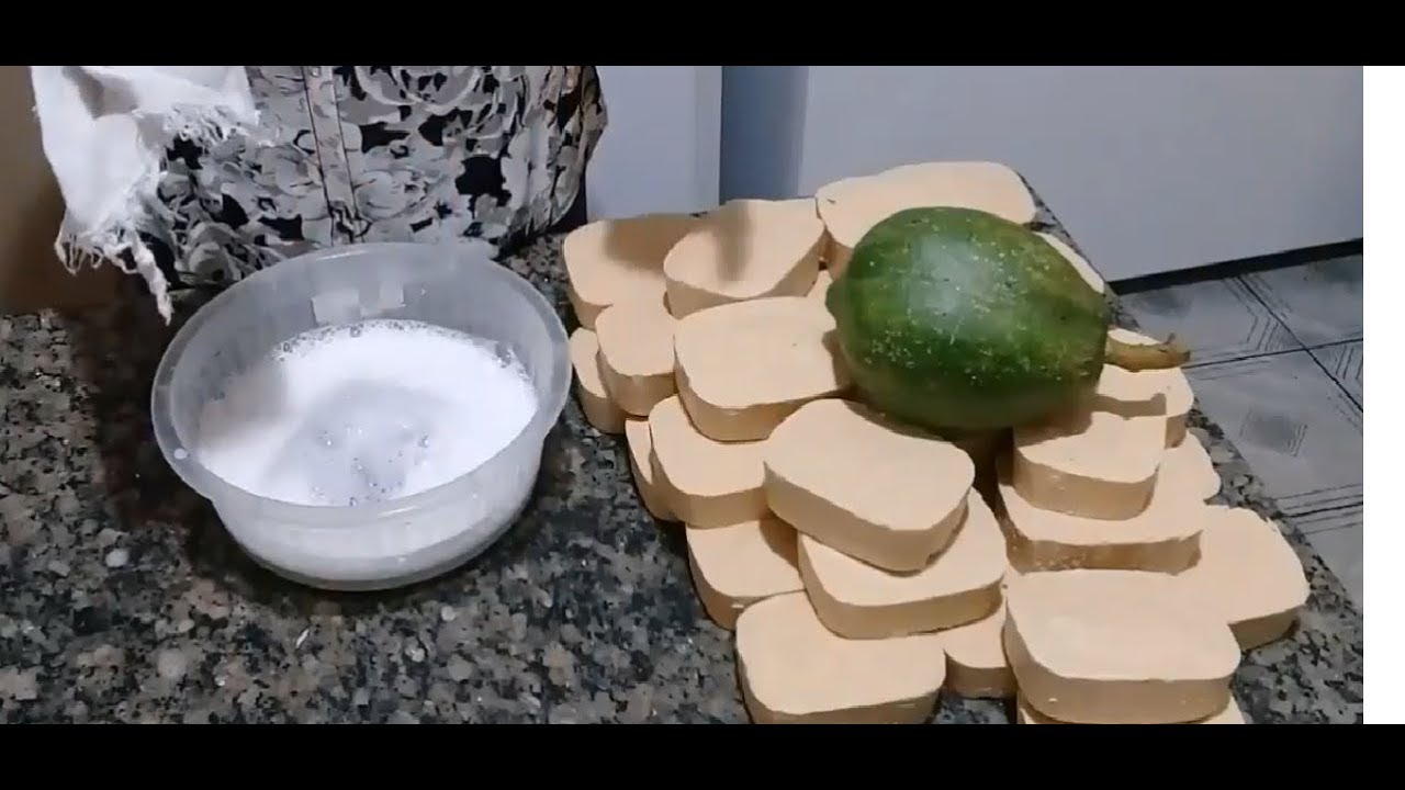 RECEITA GRANDE: Sabão de mamão verde