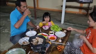 [태국 전원주택 일상] 처가집 식구들과 삼겹살 파티 (Feat. 한국식 쌈장과 상추쌈)