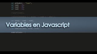 Javascript #3 - Variables