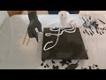 Black and White String Pull | Fluid Art | Paint Pour | Nina Does Art