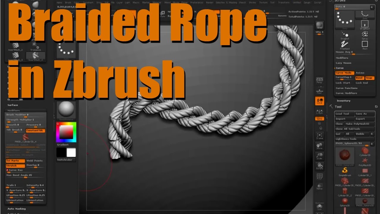 how to make a rope in zbrush