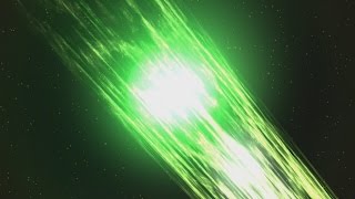 60FPS Green LightBeam Center Shine Particles Flow 1080p Animation HD background