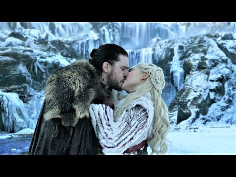 Game of Thrones 8x01 Jon Snow Kiss Daenerys before her Dragons Scene HD