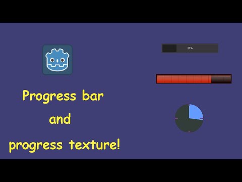 Progress bar, texture progress and circular texture bar in Godot!