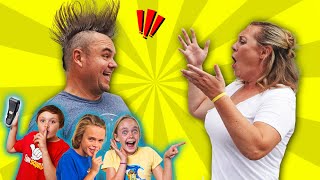 We Gave Dad a Huge Mohawk! Mom FREAKS!