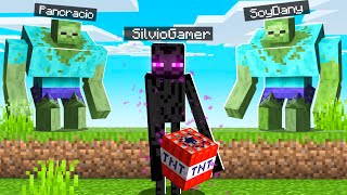 Minecraft: 2 ZOMBIES MUTANTES vs 1 ENDERMAN CORREDOR 😱🔪 SILVIO vs 2 ASESINOS en MINECRAFT SPEEDRUN