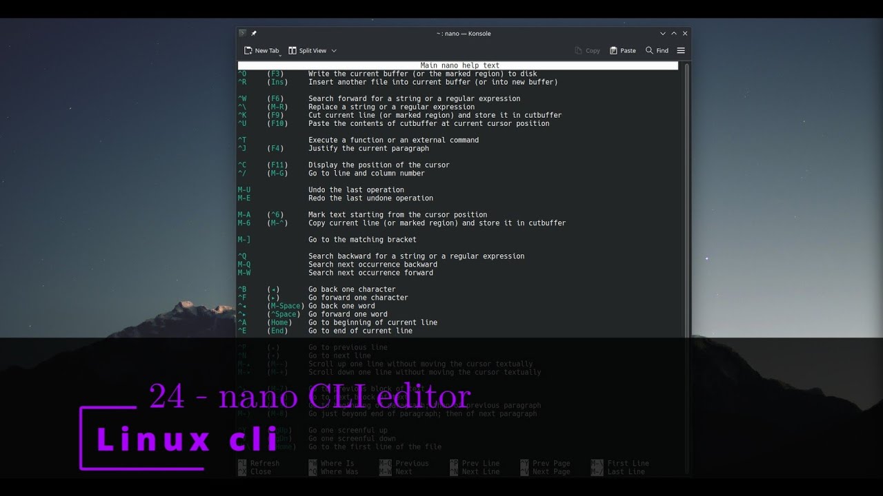 Linux CLI 24 🐧 nano CLI editor - YouTube