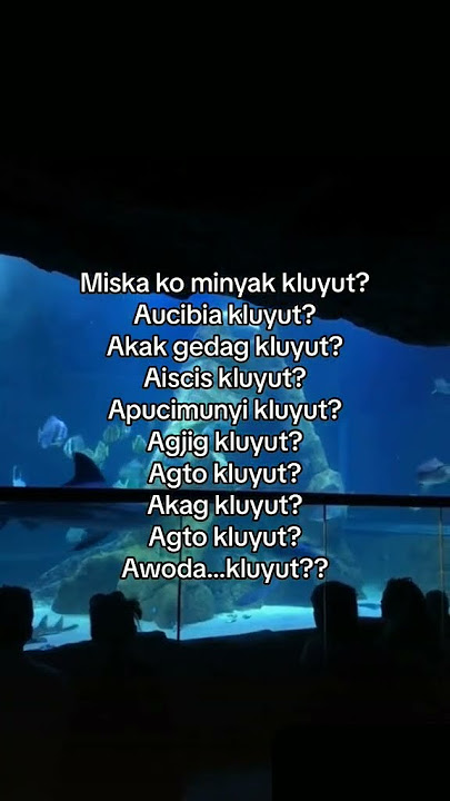 miska ko minyak kluyut?