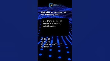 Python MCQ: Using values() with Dictionaries #python #pythonMCQ #pythoncoding #coder