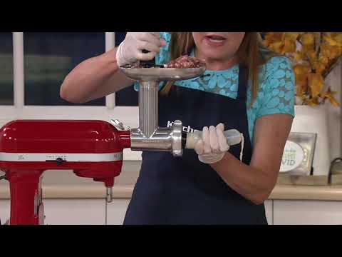 kitchenaid-metal-food-grinder-attachment-with-sausage-stuffer-on-qvc