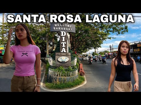 🇵🇭CASUAL Walking streets of Santa Rosa Laguna City Philippines. 