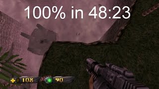 Turok - Dinosaur Hunter (PC Remaster) in 48:23 (100%: Chronoscepter, Secret Areas)