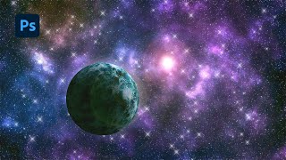 How to Create a Nebula and Planet Scene in Photoshop! Step-by-step Tutorial screenshot 1