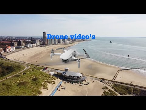 drone video, strand Vlissingen, deel 1.