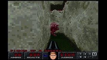 Final Doom (PS1) MAP 27: Ghost Town (100%)