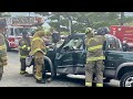 Providence Rhode Island Fire Dept putting the Rescue Tools to work, at an accident with Entrapment.