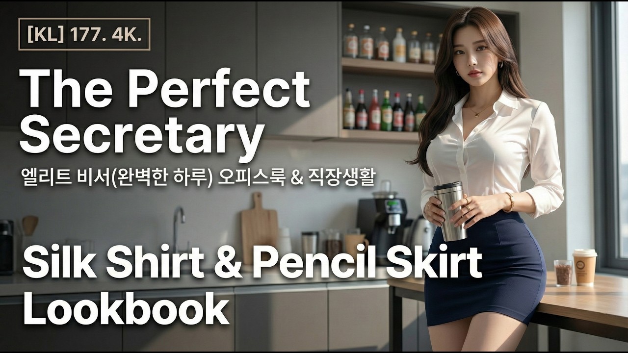 [KL] 완벽한 그녀의 하루 💼 엘리트 비서룩 (실크셔츠+펜슬 스커트) Melody Ver. 4K