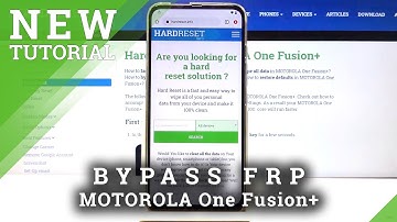How to Bypass Google Account in MOTOROLA One Fusion+ - Remove Factory Reset Protection