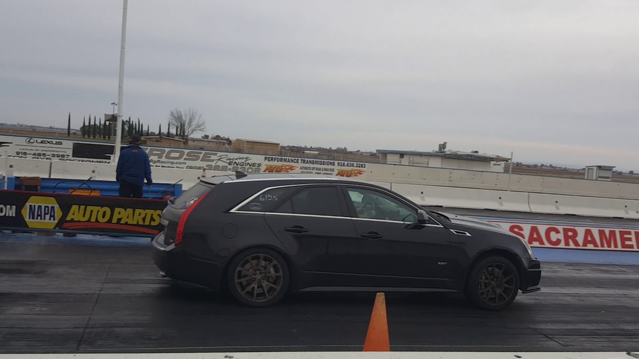 CTS-V manual wagon at the track - YouTube