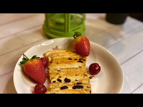Almond cranberry biscotti | Italian almond biscuits | Easy recipe | Twisted Delights✨