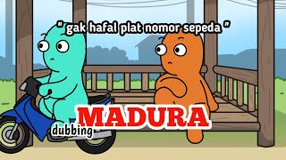 Gak hafal plat nomor sepeda  -  animasi dubbing Madura || ep animation