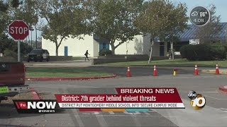 District: 7th grader behind violent threats