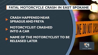 Fatal motorcycle crash in East Spokane