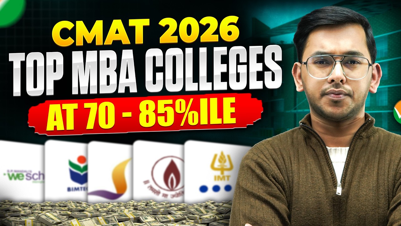 CMAT 2026 Top MBA Colleges at 70 – 85 Percentile | Fees, Placements & Ranking 🔥