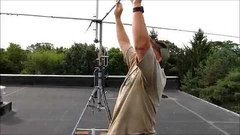 Ham radio 10-meter repeater feedline replacement