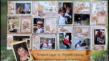 Scrapbook - Projectlife layout tutorial – how to make a double layout using Stamperia Golden Harmony