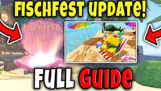 FISCHFEST UPDATE FULL GUIDE (SUNSHELL, SHORELINE, MINIGAMES, NEW RODS, COMPANION) in FISCH Roblox