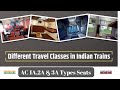 Indian Train AC 3 Tire Seats | AC 2 Tire Seats | AC 1 Tire Seats | IRCTC TICKETS | Train Seats type
