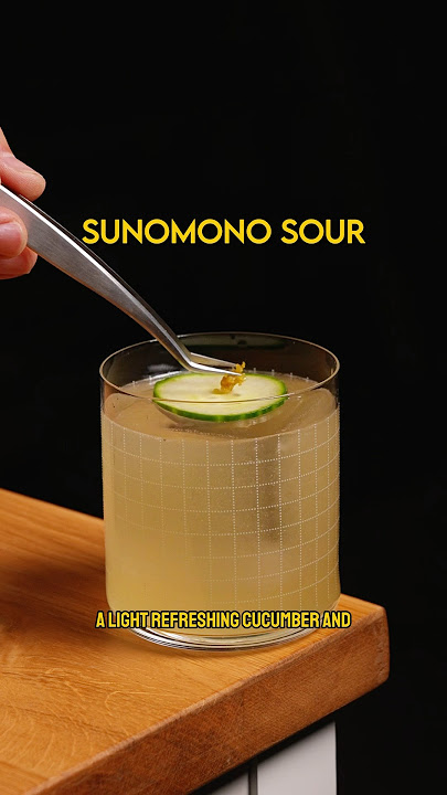 Light, refreshing, and savory- the sunomono sour #shorts #cocktail #yuzu