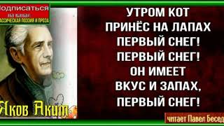 Первый снег ,Яков Аким ,Стихотворения детям, читает Павел Беседин