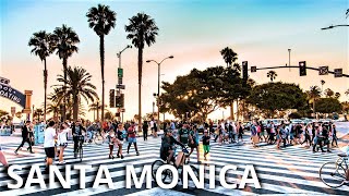 Santa Monica 4K in Los Angeles California USA - Walking Tour