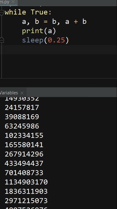How to generate infinite fibonacci numbers in Python #Shorts - YouTube