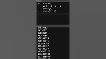 How to generate infinite fibonacci numbers in Python #Shorts