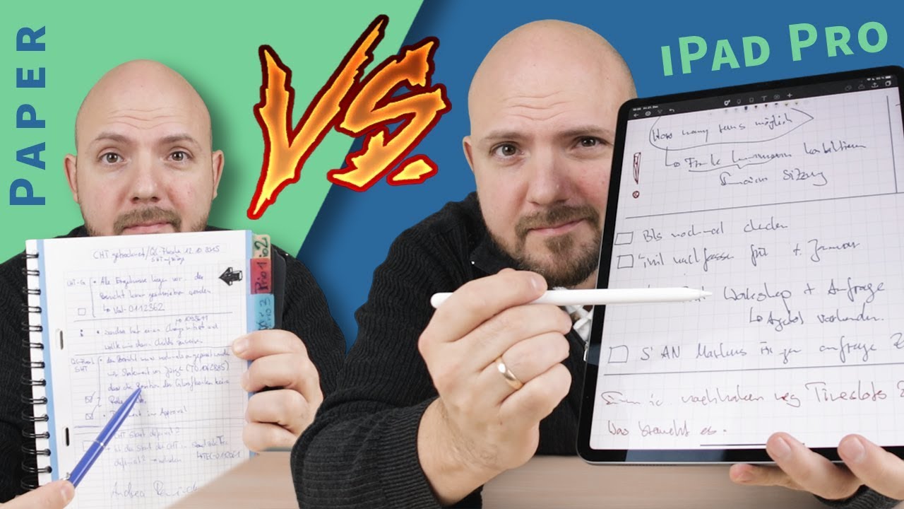 Paper Notebook vs iPad Pro and Apple Pencil in 2019 YouTube