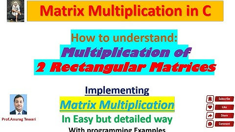 2d array (matrix) multiplication in C | Matrix Multiplication in C