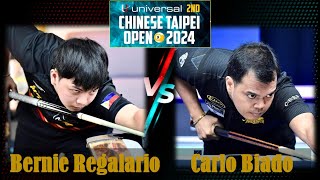 BERNIE REGALARIO VS CARLO BIADO | FINAL | 2ND UNIVERSAL CHINESE TAIPEI 9-BALL OPEN 2024 #billiards