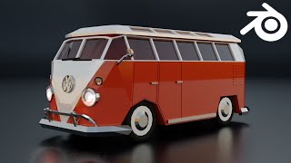 Volkswagen Van - Blender Timelapse